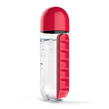 Load image into Gallery viewer, Water Bottle With Vitamin Box Organizer
