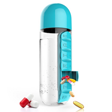 Load image into Gallery viewer, Water Bottle With Vitamin Box Organizer