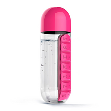 Load image into Gallery viewer, Water Bottle With Vitamin Box Organizer