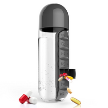 Load image into Gallery viewer, Water Bottle With Vitamin Box Organizer
